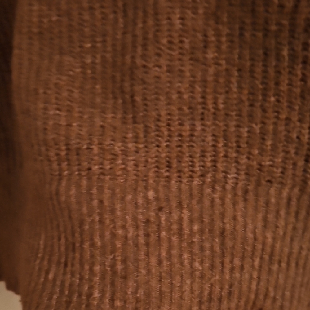 Cozy Brown Sweater, M, V Neck,  Oversized, Old Navy - Picture 5 of 7
